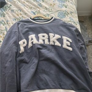 Parke Navy and Cream Sweatshirt